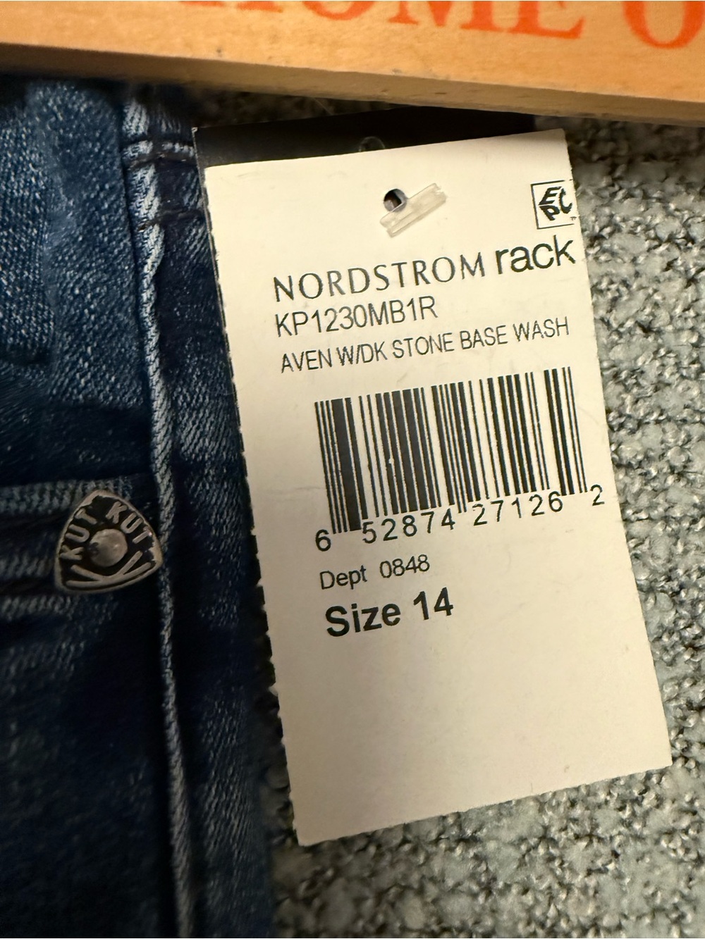 NWT KUT from the Kloth Carlo Ankle Skinny Jeans Size 14 - Picture 7 of 8